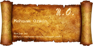 Mehsam Ozmin névjegykártya
